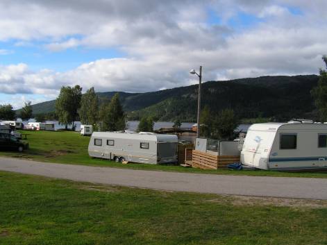 Blick über einen Teil des Neset Camping Byglandsfjord