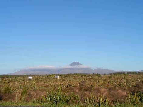 Blick über die schönen Vulkankegel des Tongariro National Park